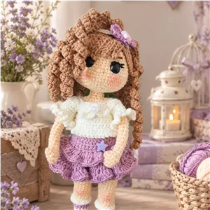 عروسک هدیه بافته شده با نخ کاموا ترک