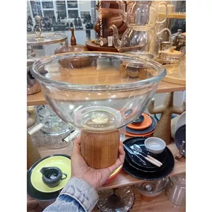 کاسه بزرگ پایه چوب 