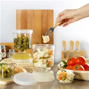 ظرف نگهدارنده خیارشور و ترشیجات و پنیر ساعت شنی