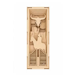 ساختنی 12 تکه مدل بین کتابی چوبی کد M425 E5M