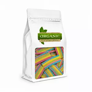 پاستیل نواری ترش شکری رنگین کمان بلند ارگانیک - 500 گرم RZT