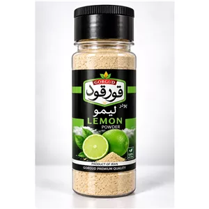 پودر لیمو عمانی سبز قورقود 60 گرمی تهیه شده از لیمو سبز خشک