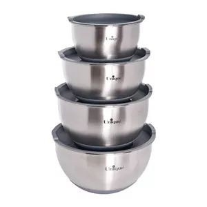 لگن 4 پارچه استیل درب دار یونیک مدل UN-4092