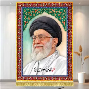 کتیبه مخمل شمایل آیت الله خامنه ای