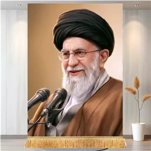 کتیبه مخمل تصویر آیت الله سیدعلی خامنه ای