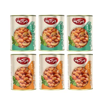 کنسرو لوبیا چیتی و لوبیا با قارچ پتراکو 400 گرم(بسته 6 عددی)