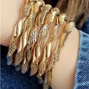 النگو طلاروس طرح طلا مدل پیچک تراشدار (رنگ ثابت)