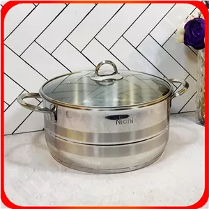NC-28-2 قابلمه 28استیل درب پیرکس نیچی 