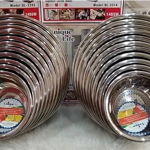 سرویس آبکش و لگن استیل 12 پارچه یونیک -قسطی+ارسال رایگان