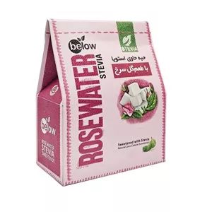 حبه قند استویا با طعم گل سرخ بیلو - 300 گرم