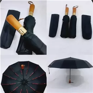 چتر تاشو اتوماتیک دسته چوب ضد باد پارچه نانو آب گریز