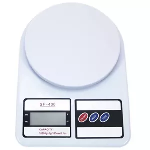 ترازو آشپزخانه دیجیتال مدل Sf 400 حداکثر ظرفیت قابل اندازه گیری 10 کیلوگرم با دقت اندازه گیری 1 گرم