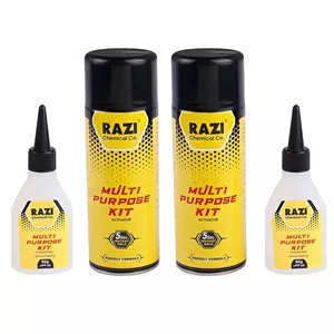 چسب 123 رازی مدل فیکس حجم 400 میلی لیتر مجموعه 2 عددی