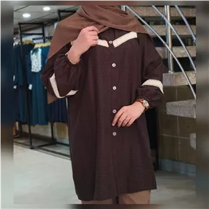 مانتو ویشگا جنس شنل چهارخانه