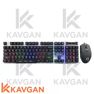 کیبورد و موس گیمینگ با سیم وان مکس مدل OM-G6100