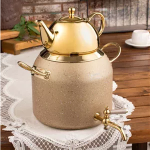 کتری و قوری RIVER ریور 6لیتر شیردار گرانیتی بژ کد 5845