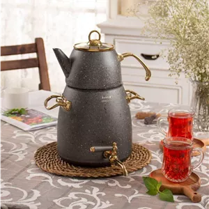 کتری و قوری RIVER ریور 4 لیتر شیردار گرانیت طوسی کد 5833