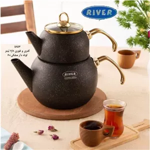 کتری و قوری گرانیتی 2.8 لیتر RIVER ریور مشکی کد 5853