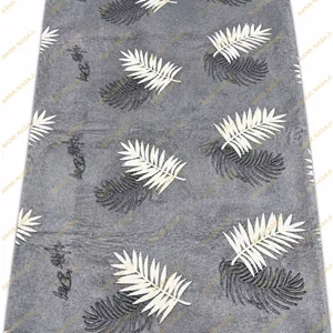 پتو مسافرتی دونفره شبنما طرح برگ طوسی 200×220