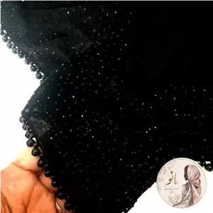 روسری کرپ نگین مرواریدی