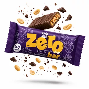 زیرو بار کیتاریچ بادام زمینی با روکش شکلات تلخ 40 گرمی