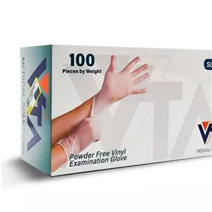 دستکش ونیل بی رنگ 100 عددی سایز XL ایکس لارژ VTA