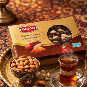 خرمای هامون با مغز بادام 