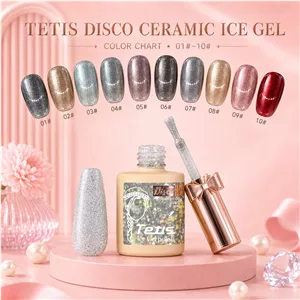 لاک ژل دیسکو سرامیکی 10 میل تتیس Tetis
