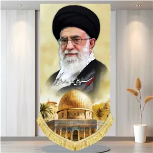 کتیبه مخمل تمثال آیت الله خامنه ای رهبر شهید انقلاب