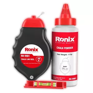 کیت چاک لاین ریسمان رنگی بنایی 30 متر رونیکس مدل RH-9901 (پس کرایه)