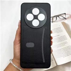 قاب گوشی Redmi 14CRedmi A4Poco C75 شیائومی Smart Wallet جاکارتی چرم اورجینال کربن اسپرت محافظ لنز دار مشکی کد 9270