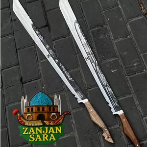 چاقو بامبو زن فنر رنگی یک متری زنجان(بسته ده عددی)