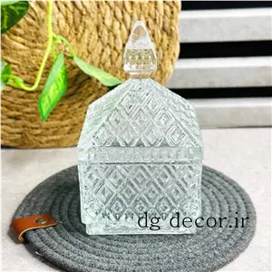 قندان شیشه ای طرح الماس
