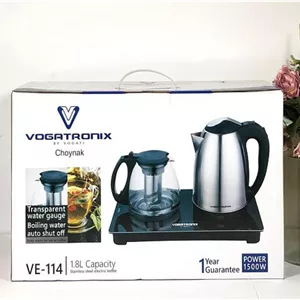 چای ساز برقی وگاترونیکس مدل VE-114 کتری 1.8 لیتری (پسکرایه)