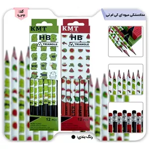 مداد مشکی فانتزی کی ام تی بسته 12عددی