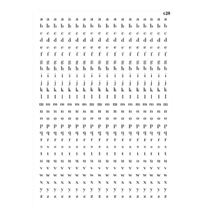 طلق شفاف رزینی حروف انگلیسی کوچک کد C28