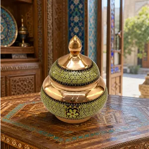 قندان مس و خاتم کاری شالدار 16