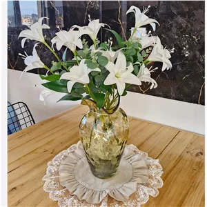 گلدان دفرمه شیشه ای خود رنگ مدل ارکیده بزرگ