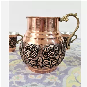 پارچ مسی توپی گلبرگ داخل قلع نانو کیفیت، هنر و سلامت در یک محصول بینظیر