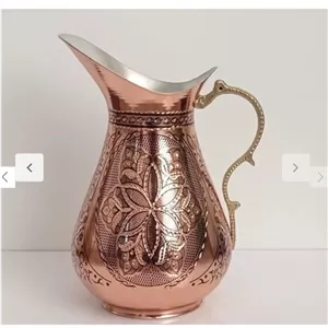 پارچ تمام مسی طرح دار اردکی بزرگ ارسال رایگان