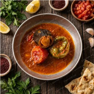دلمه فلفل،گوجه و بادمجان