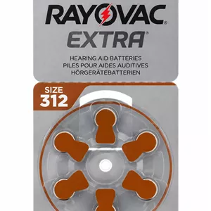 باتری سمعک Rayovac شماره 312 زینک ایر (Zinc Air) ولتاژ 1.45V