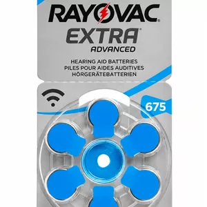 باتری سمعک Rayovac شماره 675 زینک ایر (Zinc Air) ولتاژ 1.4V