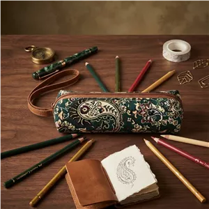 جامدادی طرح ترمه رنگ سبز