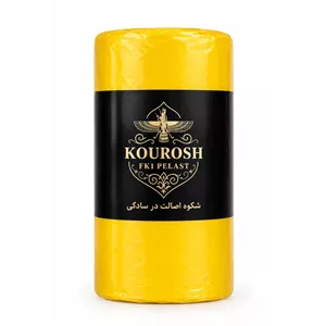 کیسه زباله درجه یک کوروش پلاست 400 گرم سایز کوچک 54 عددی 50 در 60 ضخیم و بدون چکه پلی اتیلن درجه یک FK1 PELAST KOUROUSH