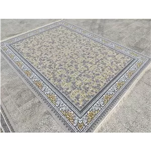 فرش ماشینی نگار نقره ای 6 متری 400 شانه تراکم 700 بی سی اف پس کرایه 