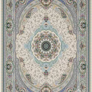 فرش قیطران 1200 شانه کلکسیون نوال طرح یاس گل برجسته زمینه متنوع خرید فرش قیطران با قیمت کارخانه
