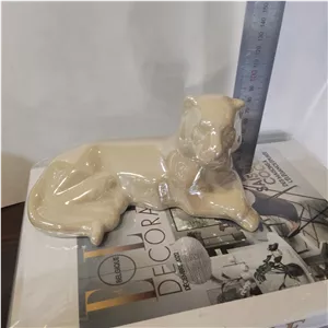 مجسمه ببر سرامیکی لاستر