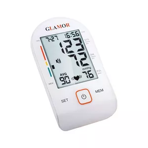 فشارسنج دیجیتال بازویی گلامور مدل PG-800B19 با قابلیت اعلان صوتی فارسی، تشخیص آریتمی قلب، حافظه 90 جایگاه، دو عدد کاف...