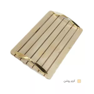 سینی دسته دار مدل روستیک سایز 22 36 سانتی متر